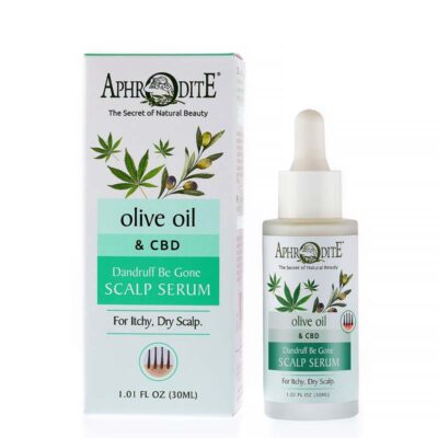 Aphrodite Dandruff Be Gone Leave-in Scalp Serum with Olive Oil and 100mg CBD