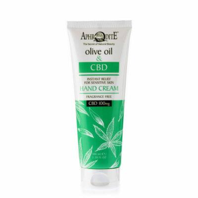Aphrodite Instant Relief Hand Cream with Olive Oil & 100mg CBD – 100ml