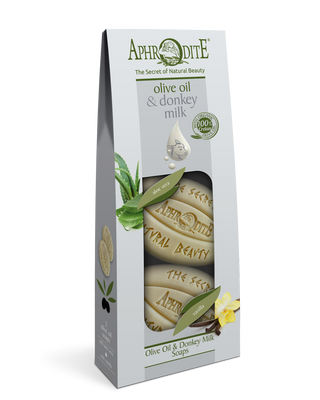 Aphrodite Olive Oil & Donkey Milk Soap 2-Pack - Aloe Vera & Vanilla