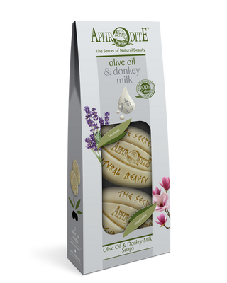 Aphrodite Olive Oil & Donkey Milk Soap - Lavender & Magnolia 2-Pack