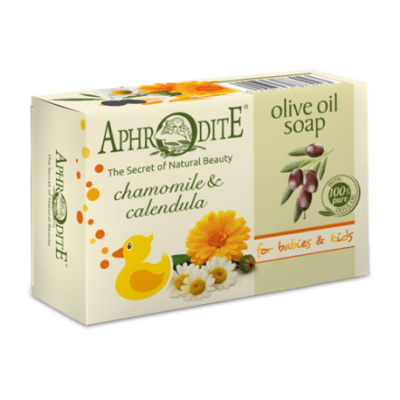 Aphrodite Olive oil soap with Chamomile & Calendula for Babies & Kids (APH-Z-80)