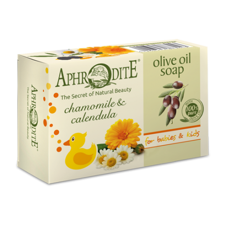 Aphrodite Olive oil soap with Chamomile & Calendula for Babies & Kids (APH-Z-80)