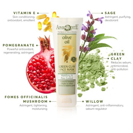 mattifying-pore-control-green-clay-face-mask-key-ingredients Aphrodite Mattifying & Pore Control Green Clay Face Mask group setting